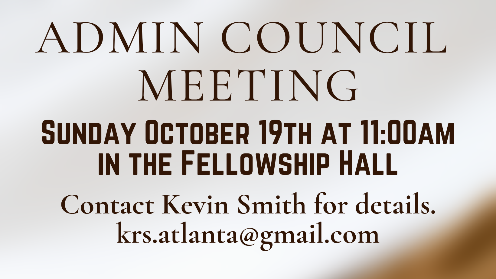 Admin Council Meeting